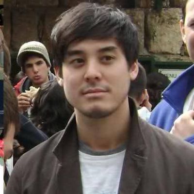 Donna Shinoda's young son, Jason Shinoda posing for a photo shoot.